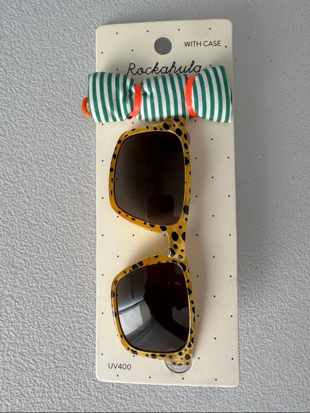 Cheetah Yellow Sunglasses with Case - Rockahula